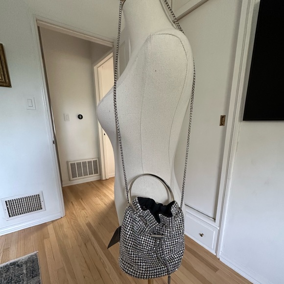 EXPRESSIONs NYC Rhinestone Drawstring Bucket Bag - Picture 6 of 6